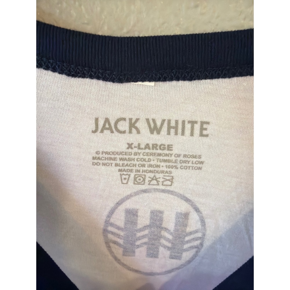 Jack White Baseball XL Tee Detroit Michigan 75 Shirt HTF A Tour Rare Band Music - Picture 2 of 6